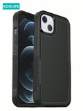 Koolife 1Pc Double Layer Anti-Fall Shockproof High-End Business Phone Case Compatible With Apple IPhone 12/12 Pro/12 Pro Max/13/13 Pro/13 Pro Max/14/14 Plus/14 Pro/14 Pro Max/15/15 Pro/15 Plus/15 Pro Max