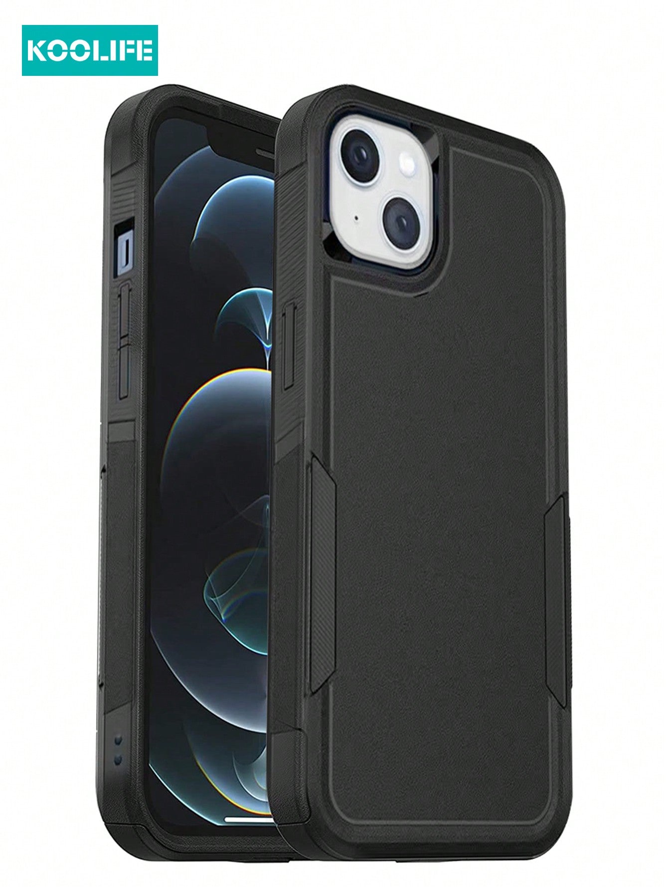 Koolife 1Pc Double Layer Anti-Fall Shockproof High-End Business Phone Case Compatible With Apple IPhone 12/12 Pro/12 Pro Max/13/13 Pro/13 Pro Max/14/14 Plus/14 Pro/14 Pro Max/15/15 Pro/15 Plus/15 Pro Max