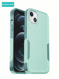 Green Koolife 1pc Double Layer Thickened Anti-Fall Shockproof High-End Business Phone Case Compatible With Apple IPhone 12/12 Pro/12 Pro Max/13/13 Pro/13 Pro Max/14/14 Plus/14 Pro/14 Pro Max/15/15 Pro/15 Plus/15 Pro Max