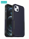 Koolife 1pc Double-Layer Shockproof Business Phone Protective Case Compatible With Apple IPhone 12/12 Pro/12 Pro Max/13/13 Pro/13 Pro Max/14/14 Plus/14 Pro/14 Pro Max/15/15 Pro/15 Plus/15 Pro Max