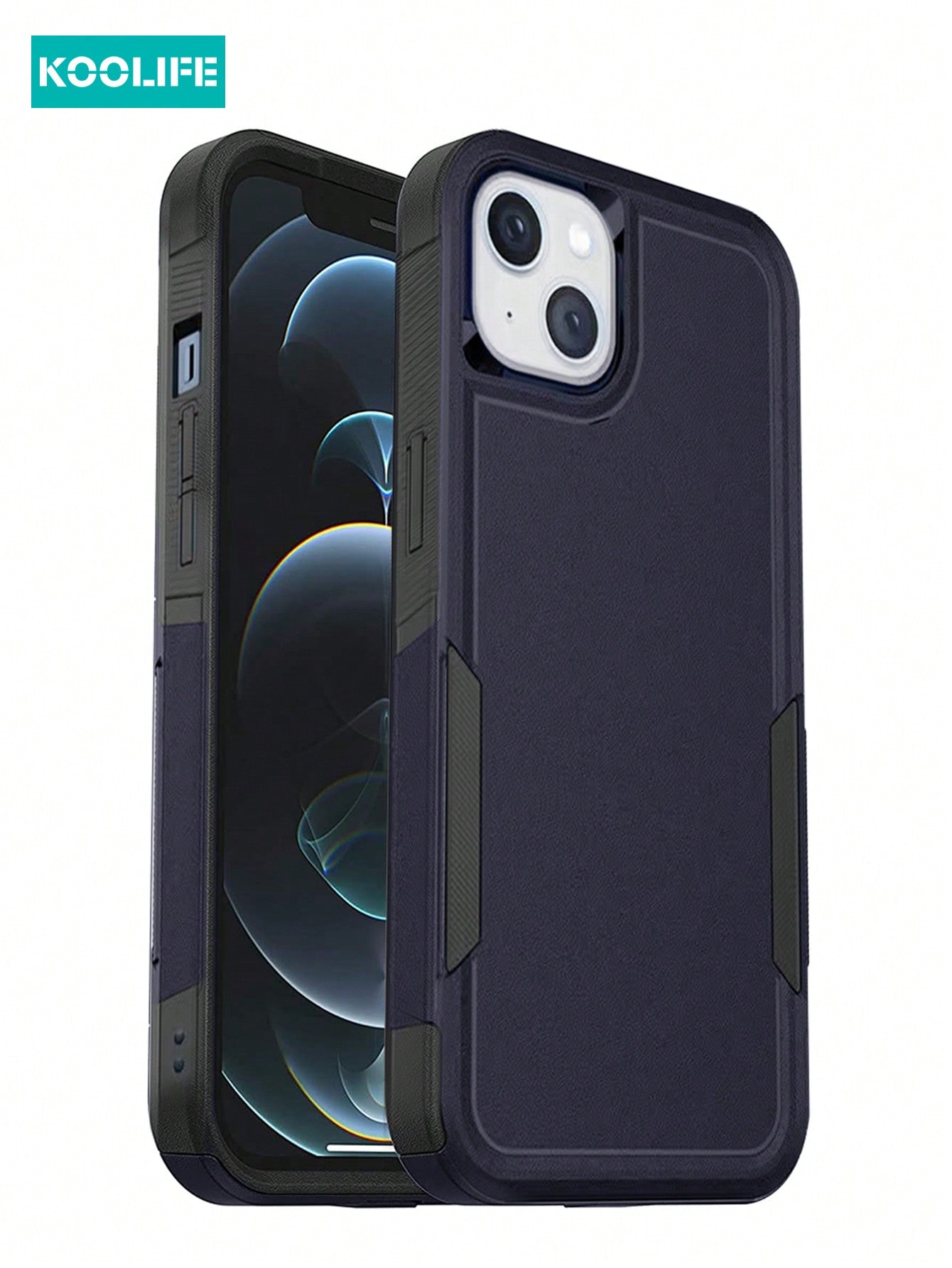 Koolife 1pc Double-Layer Shockproof Business Phone Protective Case Compatible With Apple IPhone 12/12 Pro/12 Pro Max/13/13 Pro/13 Pro Max/14/14 Plus/14 Pro/14 Pro Max/15/15 Pro/15 Plus/15 Pro Max
