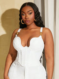 Plus Size Women's Metallic Decor Shapewear Camisole