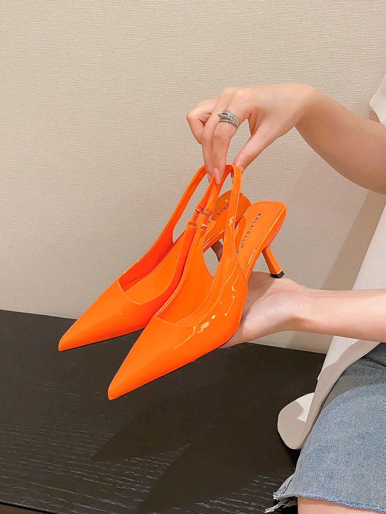 Fashionable And Elegant Pointed Toe Comfortable High Heels, Shallow-Mouthed, Backless, Thin-Heeled Sandals For Women