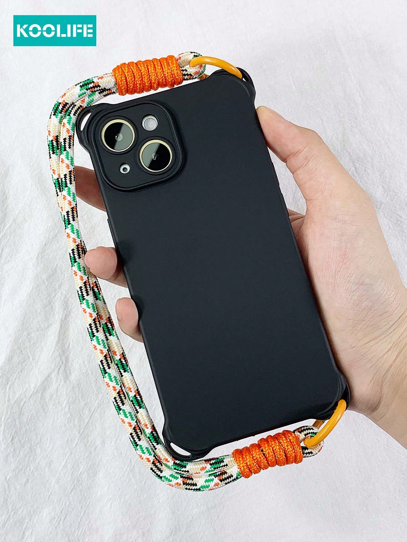 Koolife 2pcs/Set Wrist Strap & Phone Case, Anti-Dropping TPU Soft Smartphone Protection Case Compatible With Apple IPhone 12/12 Pro/12 Pro Max/13/13 Pro/13 Pro Max/14/14 Plus/14 Pro/14 Pro Max/15/15 Pro/15 Pro Max/15 Plus