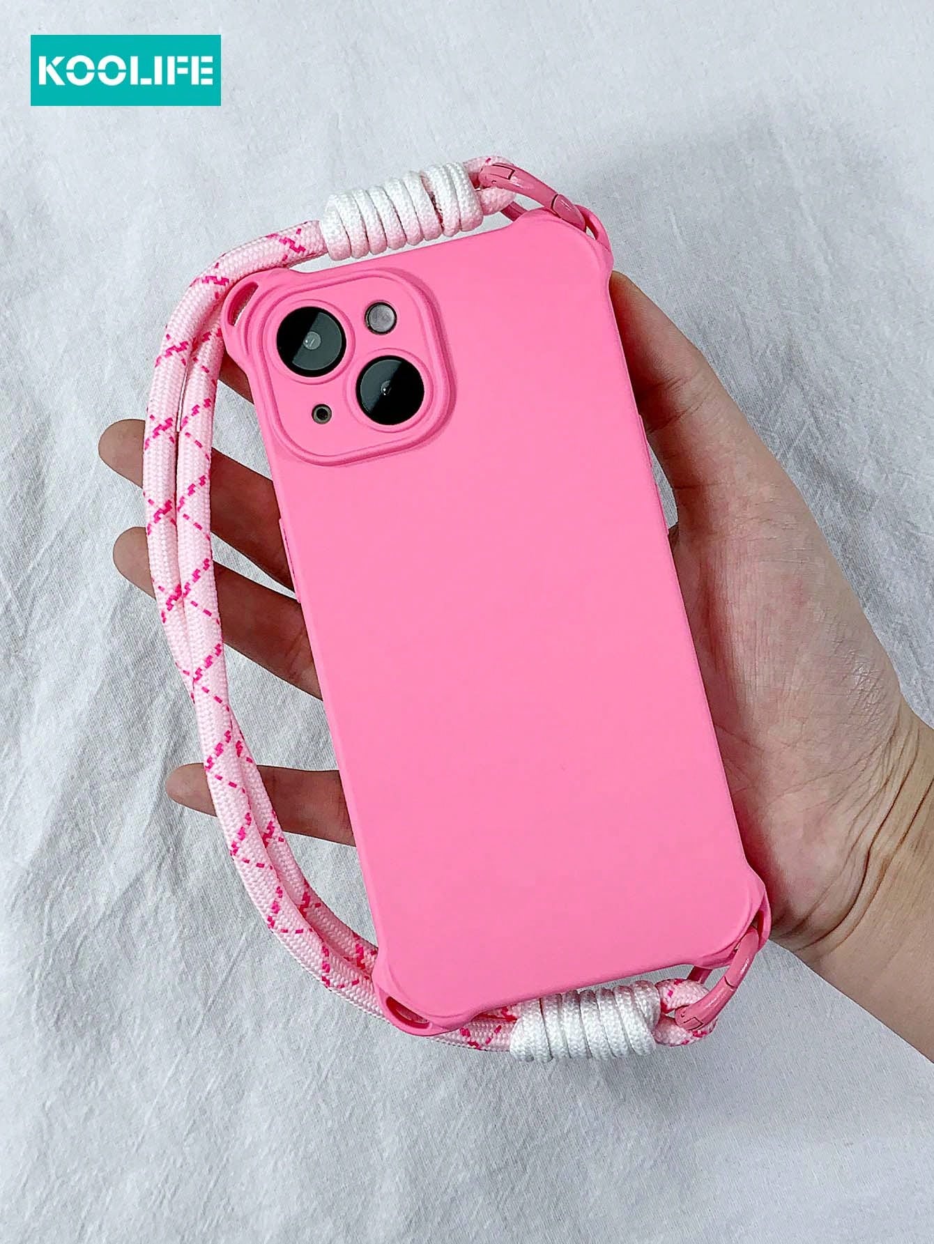 Koolife 2pcs/Set Wrist Strap & Phone Case, Anti-Dropping TPU Soft Smartphone Protection Case Compatible With Apple IPhone 12/12 Pro/12 Pro Max/13/13 Pro/13 Pro Max/14/14 Plus/14 Pro/14 Pro Max/15/15 Pro/15 Pro Max/15 Plus