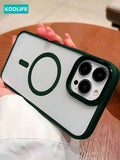 Koolife 1pc Extra Thick Anti-Fall TPU+PC Magnetic Protective Case Compatible With IPhone 11/12/13/14/15 Promax -Ultimate Protection, Clear Color To Showcase The Colorful Design Of Your Phone