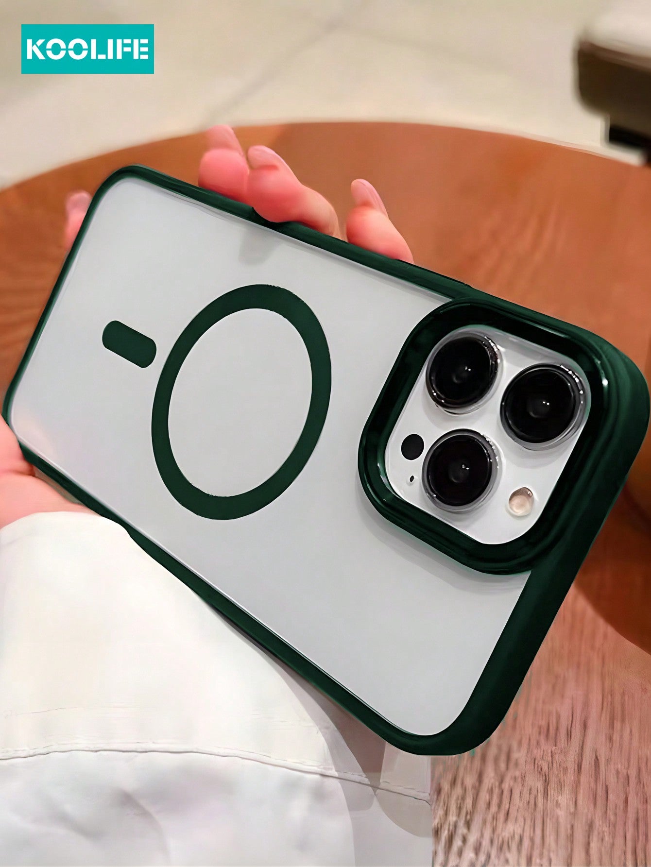 Koolife 1pc Extra Thick Anti-Fall TPU+PC Magnetic Protective Case Compatible With IPhone 11/12/13/14/15 Promax -Ultimate Protection, Clear Color To Showcase The Colorful Design Of Your Phone
