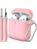 AirPods Case Cover With Same Color Cleaning Brush Combo, Compatible With Apple AirPods