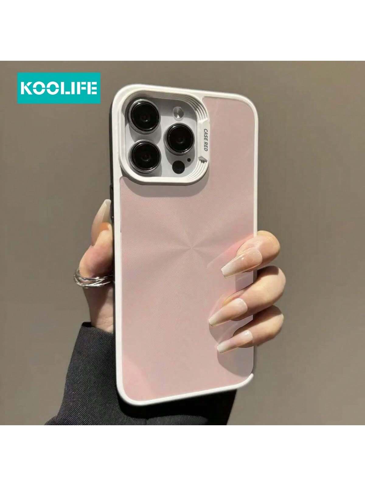 Koolife 1pc Fashionable Dual-Color Threaded 2-In-1 Anti-Fall Phone Case Compatible With Apple 12/13/14/15 Promax/Pro/14plus, Shockproof Protective Cover [Multiple Colors Available]