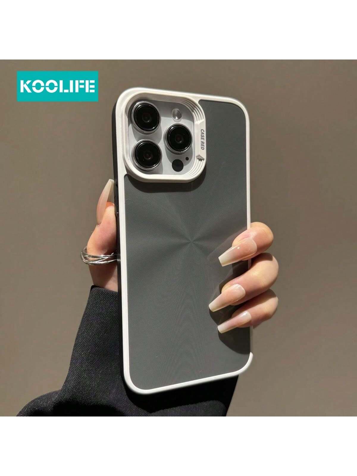 Koolife Fashionable Bicolor AG Threaded 2-In-1 Anti-Fall Phone Case Compatible With Apple 12/13/14/15 Pro Max/Pro/14Plus, Shockproof Protection Case (Multiple Colors Available)