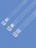 1pair Wide-Clasp Super-Thin Bra Straps, Sexy Women Summer Bra Strap Hooks Anti-Slip Allergy-Free Transparent Shoulder StrapsBody Care For Travel,Sport,Outdoor