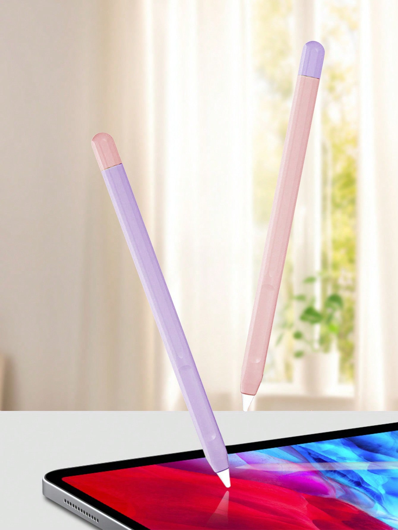 Silicone Case For 1st Generation Apple Pencil, Collision Color Design, Comfortable Grip, Shockproof And Water-Resistant, Apple Touch Protection