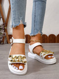 Summer New Style Youth Striped Buckle Casual Sports Sandals Suitable For Students