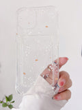 Floral Clear Card Slot Phone Case Compatible With iPhone 15/15Pro/15Plus/15Promax