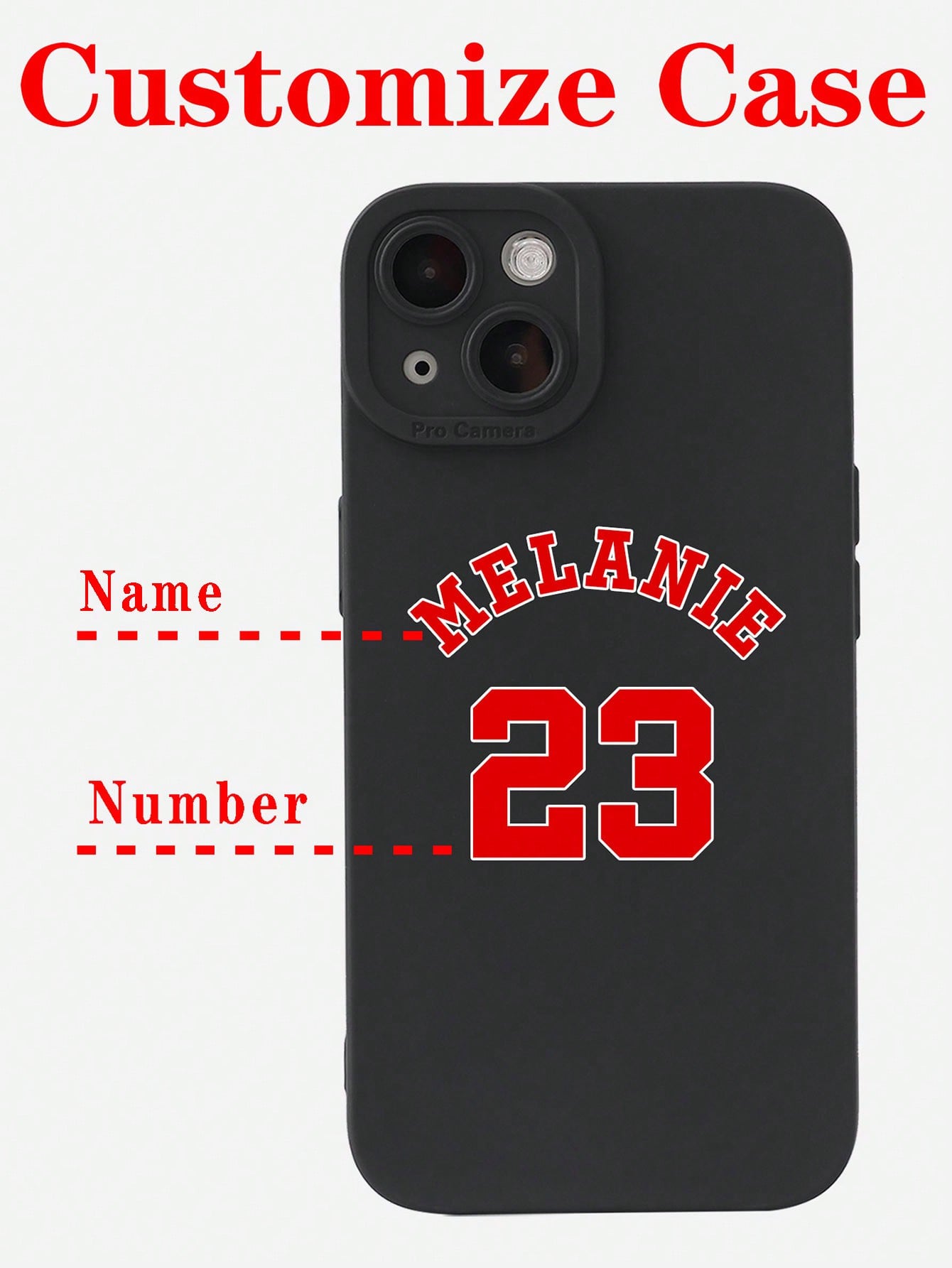 Customized Personalized Name And Number Full Wrap Anniversary Shockproof Phone Case TPU Transparent Soft Cover Compatible With IPhone 11/12/13/14/15 Pro Max