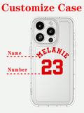 Customized Personalized Name Jersey Number Full Coverage Commemorative Anti-Drop Phone Case TPU Transparent Soft Shell Compatible With Iphone 11/12/13/14/15 Pro Max