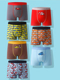 Teen Boy 7pcsset Cartoon Printed Boxer Briefs
