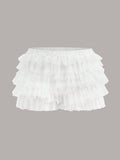 Summer Clothes Coquette Sweet Summer Low-Waist Polka-Dot Mesh Micro Mini Shorts