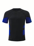 Men's Color Block Short Sleeve Surfing Swim Rashguard