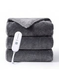 Heated Electric Blanket Throw, Flannel Sherpa Heating Blankets, Soft Thicken Heated Throws For Couch With 5 Heat Settings And 4 Hours Auto Shut Off