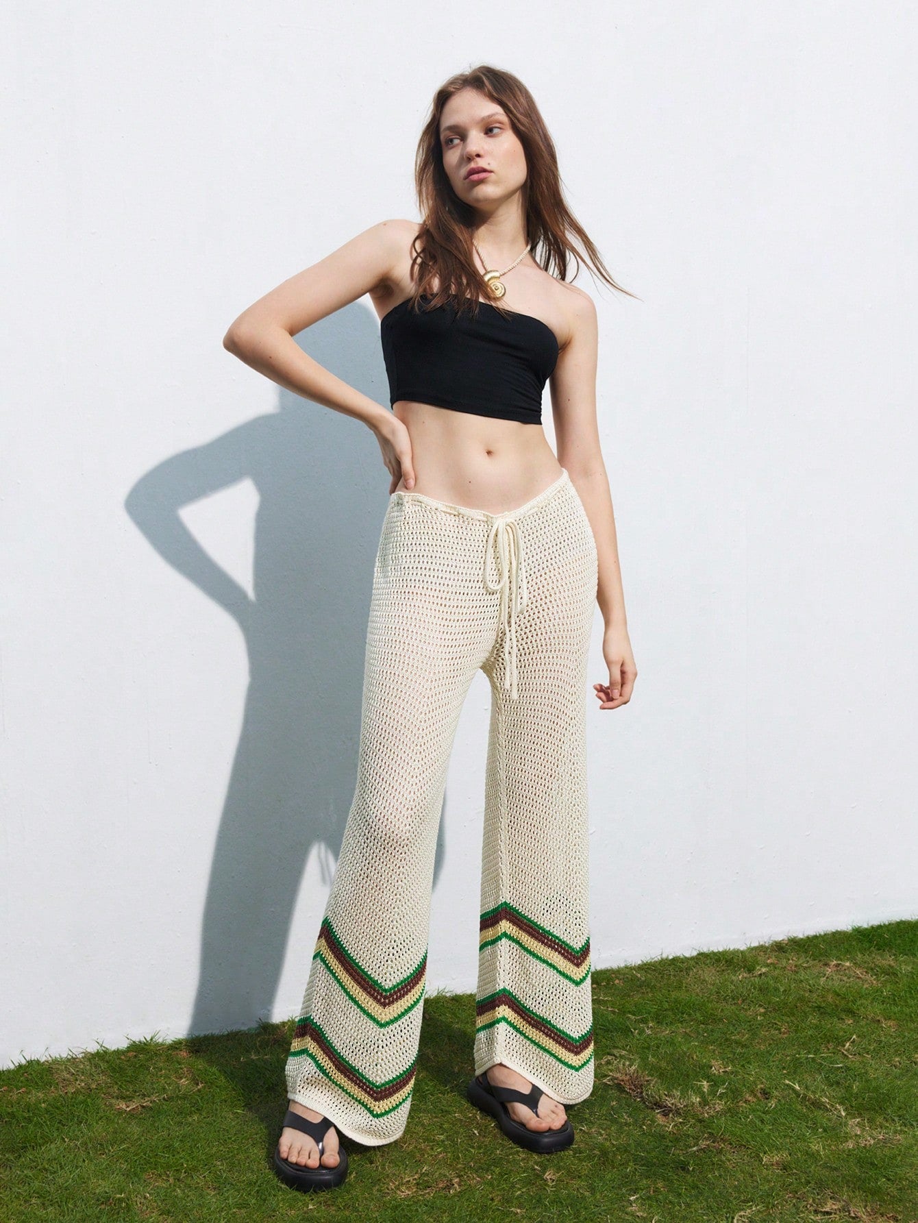 Maija Vacation Casual Loose Drawstring Women's Long Pants