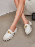 Mules For Women Slip On Shoes Platform Thick Comfortable Women's Chunky Flat Slides Slippers Loafers
