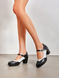 Women's Heels Oxfords Round Toe High Chunky
