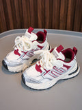 1pair Kids Sports Shoes, Breathable Mesh Design With  Closure, Soft Non-Slip Sole, Lightweight Running Shoes For Children