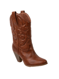 Women's Boot Mid Calf Slip On Pointed Toe