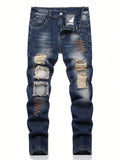 Teen Boy Fashionable Distressed Non-Stretch Denim Jeans