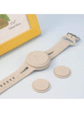 Silicone Waterproof Watchband And Cover Set Compatible With Airtag Anti-Lost Tracker, 1 Silicone Band + 2 Silicone Covers, Soft Full Coverage Anti-Scratch Silicone.