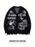 Men's Streetwear High-End Cardigan With Button Long Sleeve Knitwear, Casual