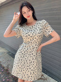 Women's Fashionable Printed Short Sleeve Dress