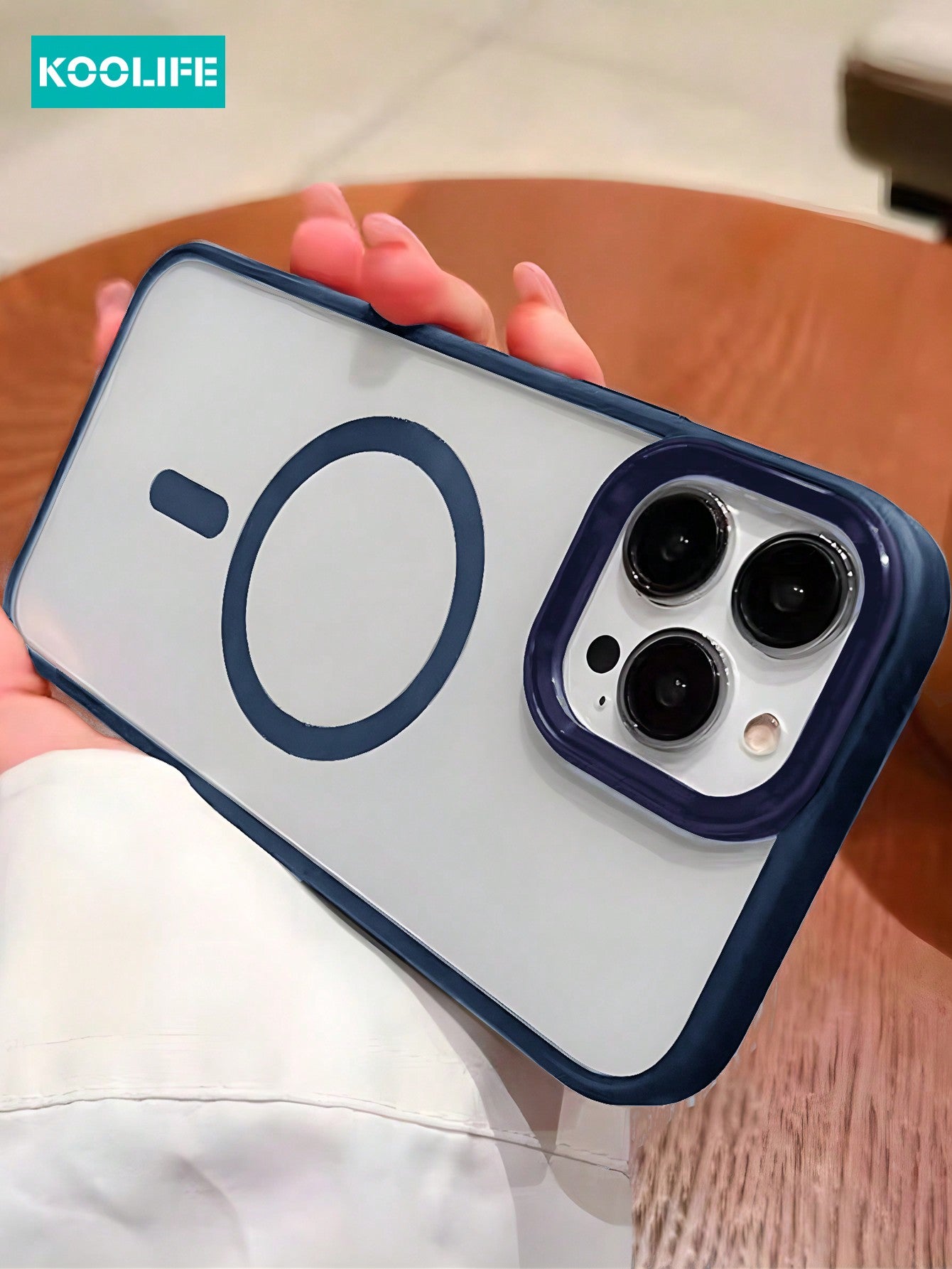Koolife Ultimate Protection Thickened Anti-Fall TPU+PC Magnetic Protective Case Compatible With IPhone 11/12/13/14/15 Pro Max - Transparent Material Restores True Machine Color