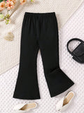 Young Girl Fashionable Commuting Casual Flared Pants