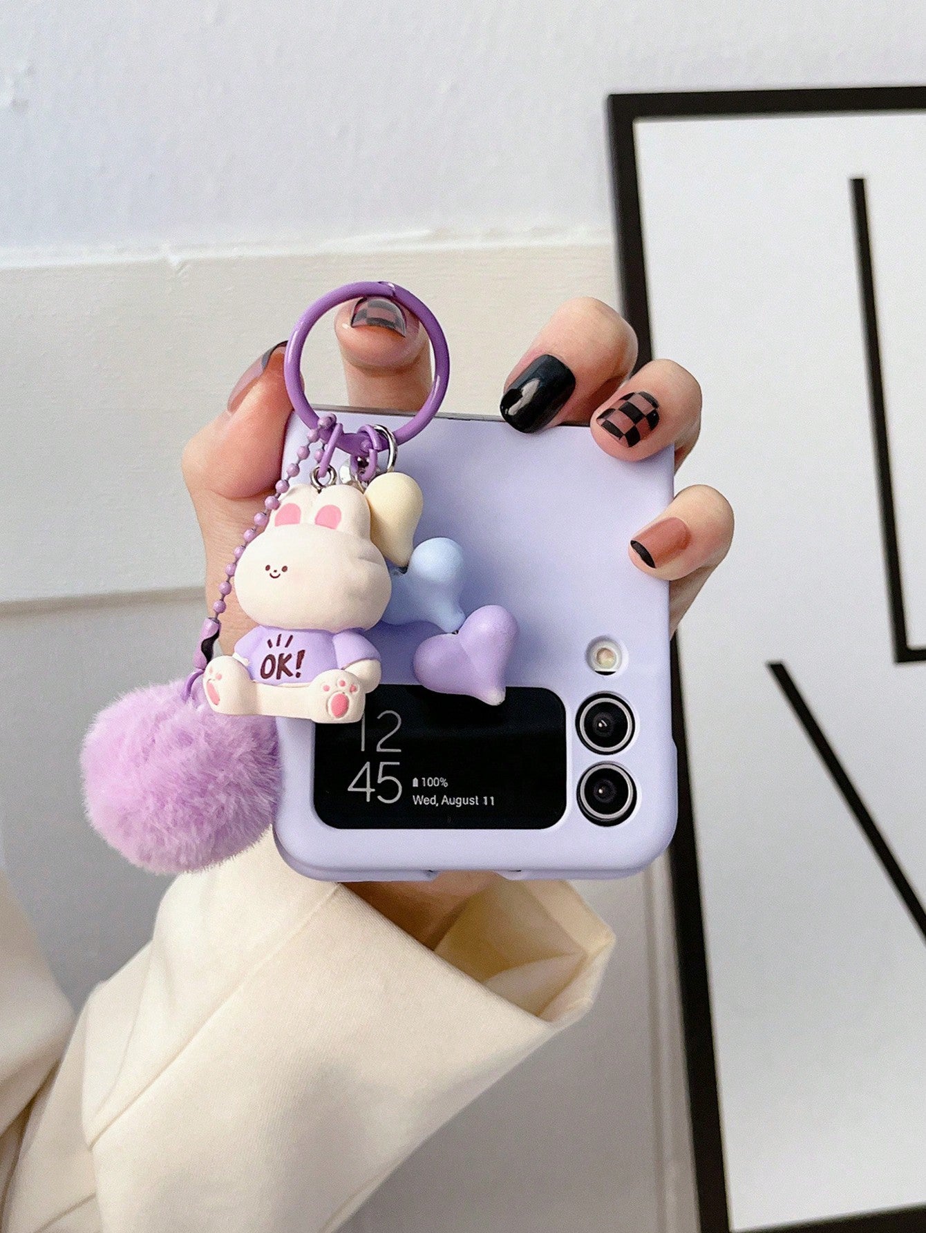 Cartoon Candy Colored Pendant Phone Case For Samsung Galaxy Z Flip 5/4/3 5G OPPO Find N3Flip
