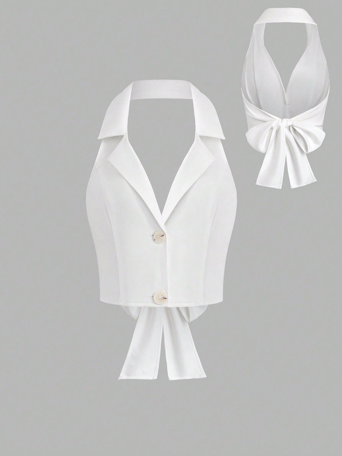 Minimalist Casual Neck Strap Suit Vest