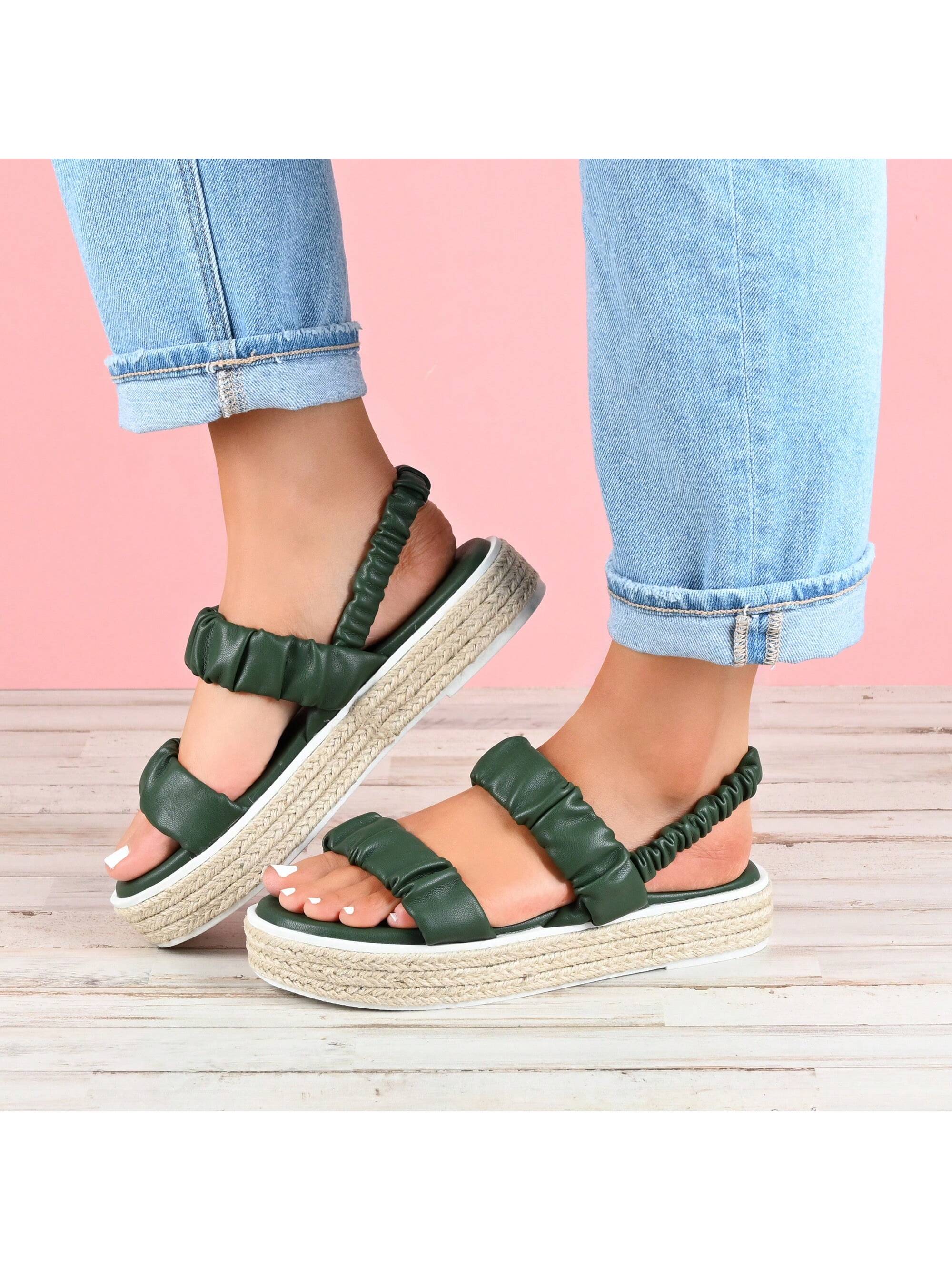 Womens Espadrille Platform Sandals