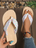 Women's Fashionable Elegant Classic Non-Slip Outdoor Beach Leopard Print Flip Flops, Summer