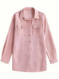 Women's Casual Casual Corduroy Cardigan With Lapel