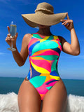 Swim Basics Women's Random Printed One-Piece Outfit