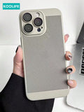 Koolife Ultra-Thin Hard PC Protection Case With Camera Protector, Electroplated Breathable Mesh Cooling Design, For IPhone 15 14 13 Pro Max Plus