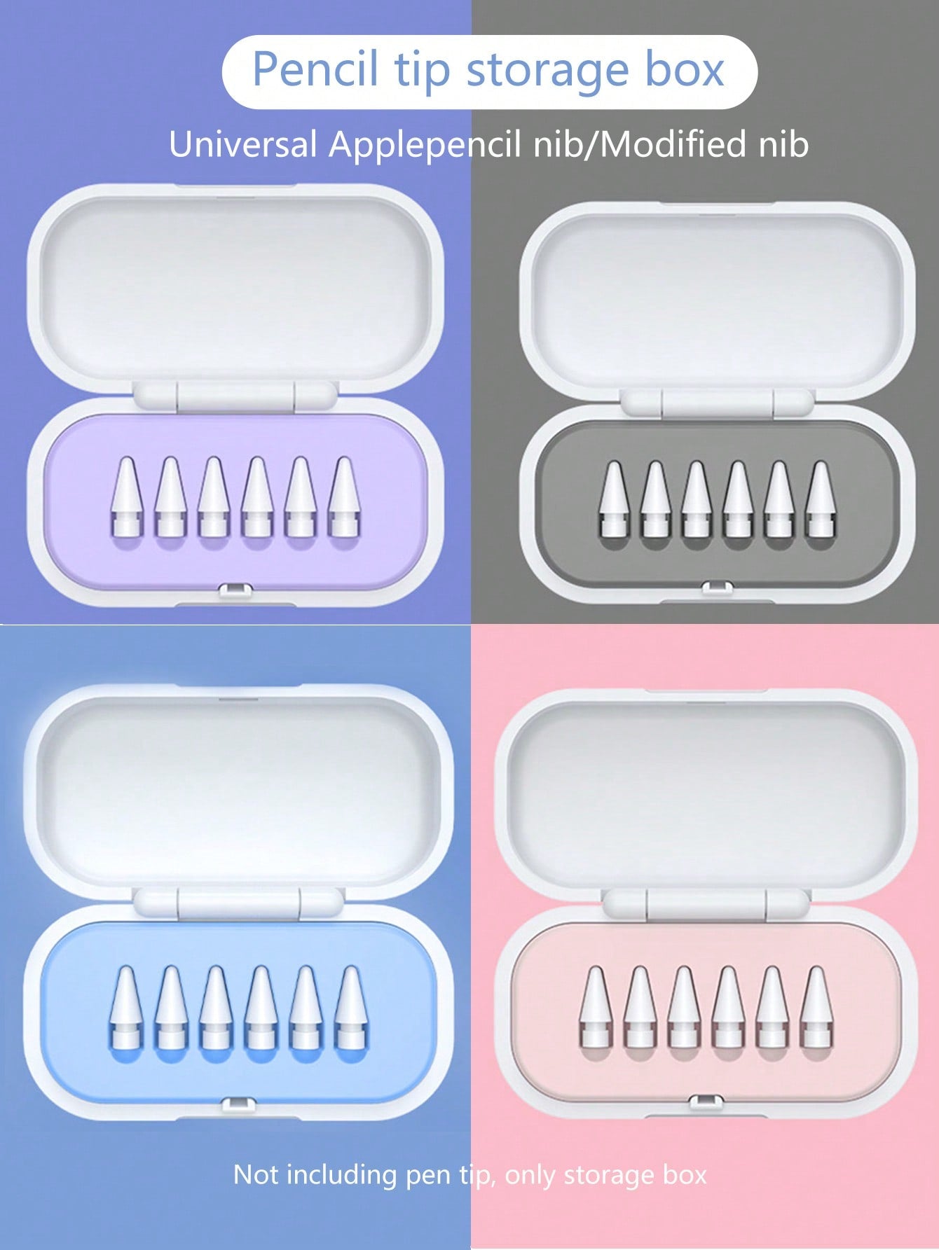 Capacitive Pen Nib Storage Box Compatible With Apple Pencil 1/2, Nib Sleeve Accessory Box, Original Nib Replacement Case, 1pc (Nibs Not Included)