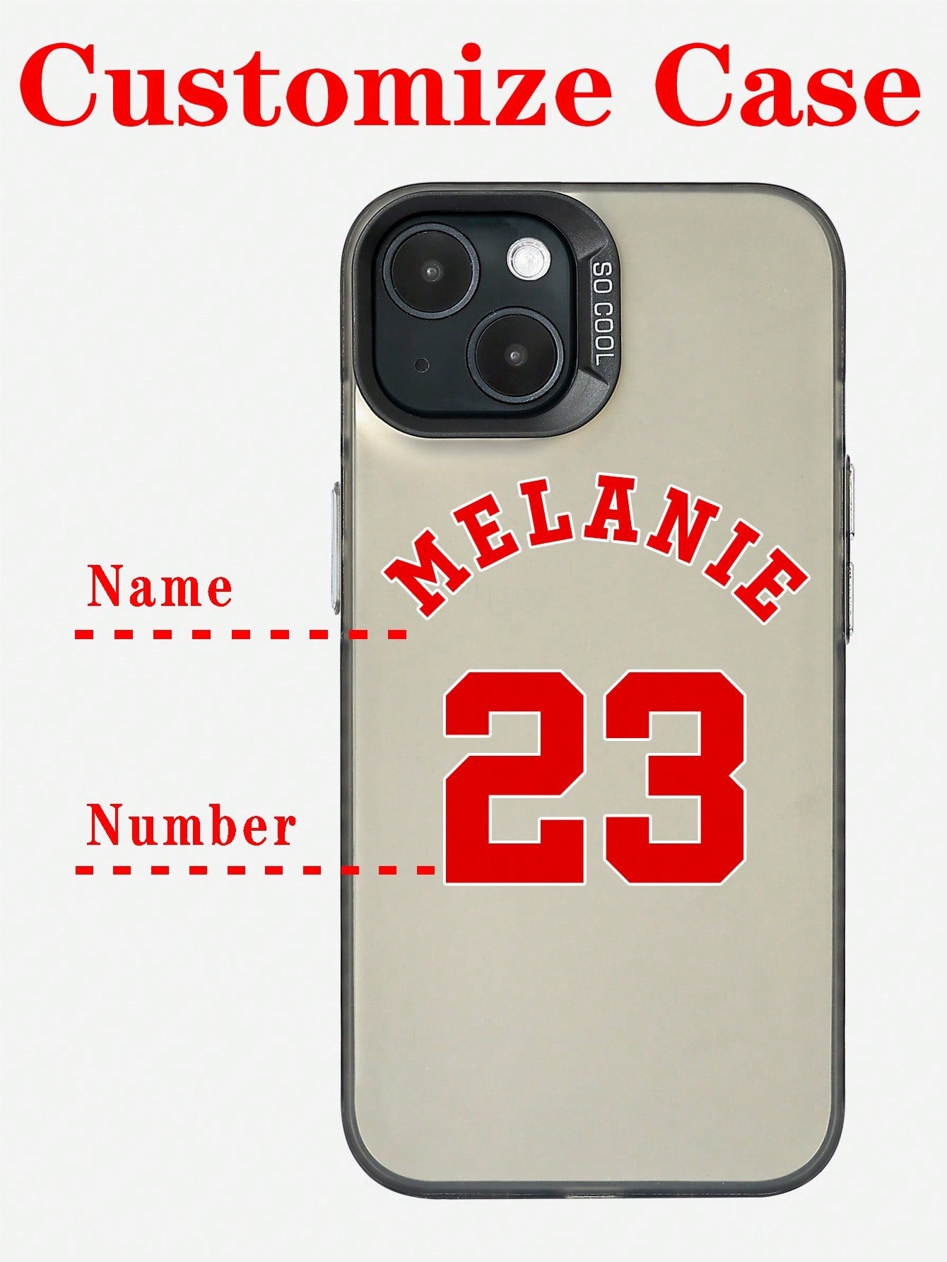 Customized Personalized Name And Number Full Wrap Anniversary Shockproof Phone Case TPU Transparent Soft Cover Compatible With IPhone 11/12/13/14/15 Pro Max