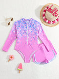 Young Girl One-Piece Swimsuit For Resort Beach And Pool