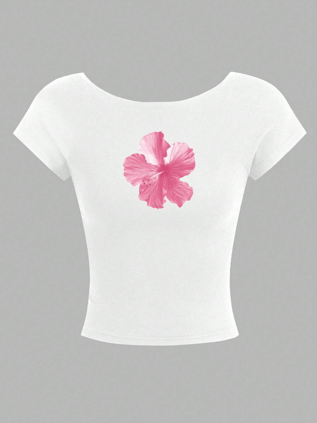 Casual And Simple Round Neck Short Sleeve Slim Fit Women T-Shirt, Suitable For Summer