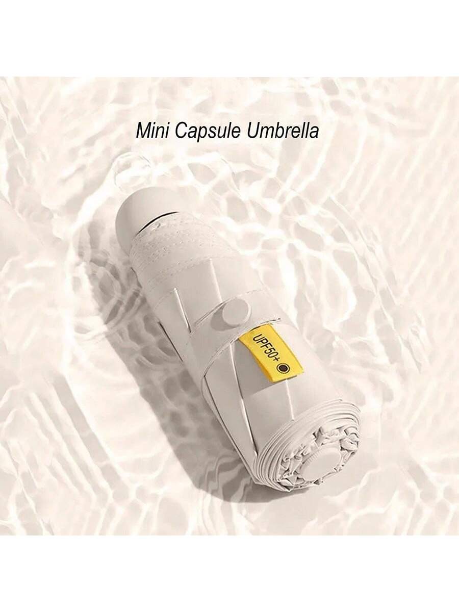 Capsule Sun Umbrella Female Sunscreen UV Protection Sun And Rain Umbrella Two-In-One Mini Five-Fold Ultra-Light And Compact Portable