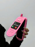 Pink Cute Cartoon Heart & Bowknot Flip Phone Case Compatible With IPhone 13/14 Pro Max/14 Pro/14, Silicone/Soft Phone Case, Ins Style, Pretty Design, For Women/IPhone 15 Pro Max/15 Pro/15 Basic Phone Case, New Arrival