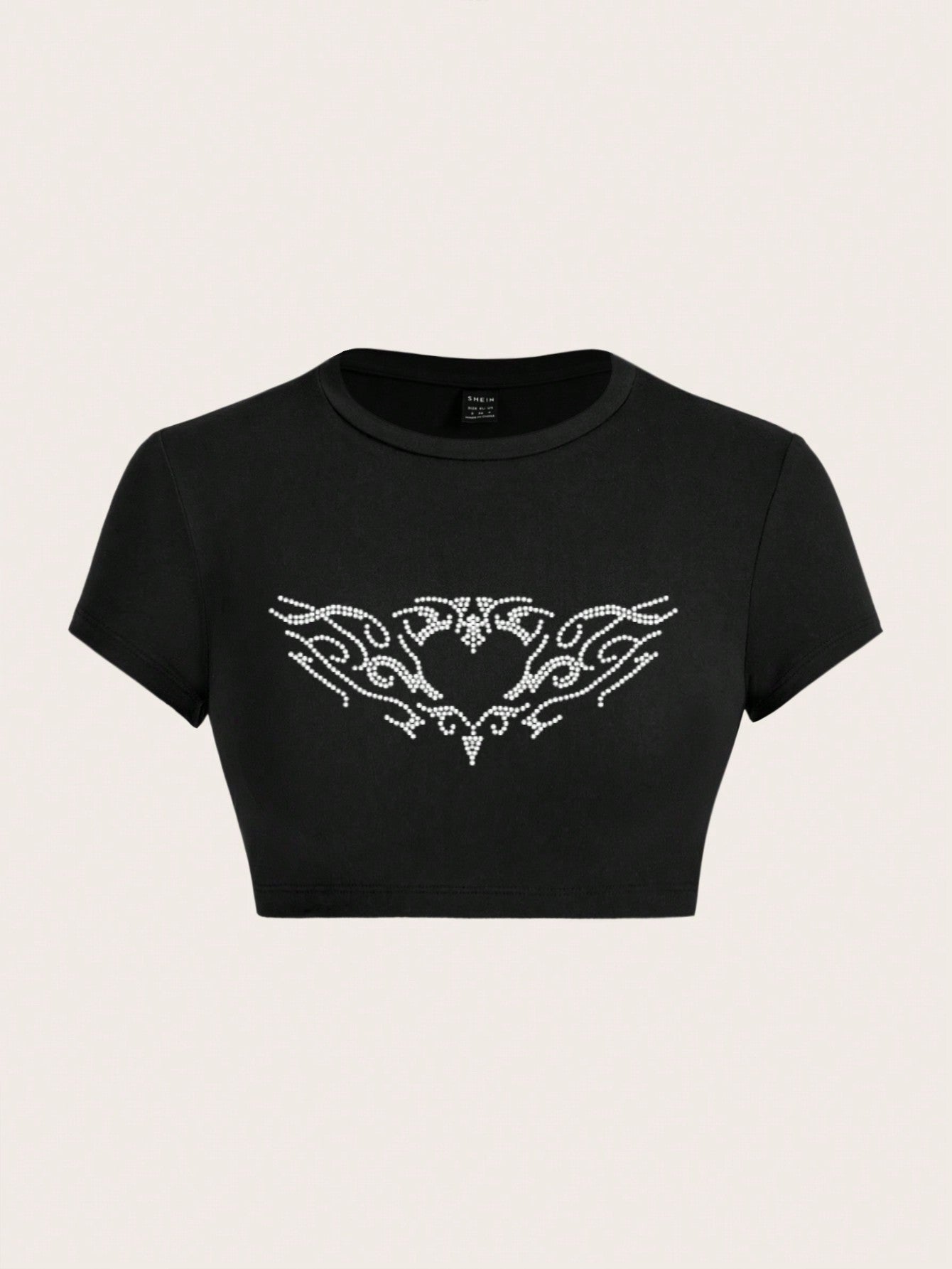 Casual Minimalist Solid Color Round Neck Short Sleeve Cropped Fitted T-Shirt For Women, Summer