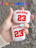 Customized Personalized Fashionable Cute Star Shape BFF, Parent-Child, Pet, Couples' Interactive Photo TPU Clear Bluetooth Earphone Protective Case Compatible With Apple AirPods 1/2/3
